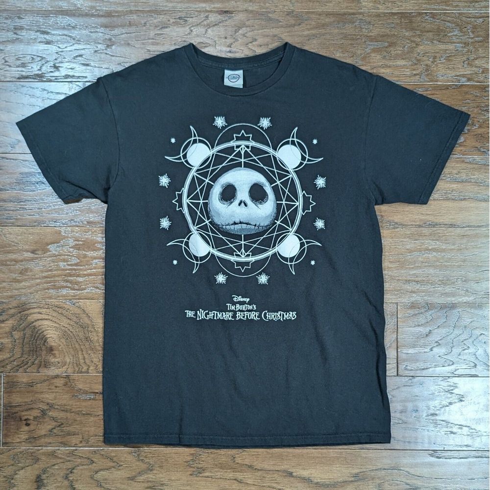 The Nightmare‎ Before Christmas Adults Celestial Jack T-Shirt Size Medium Black